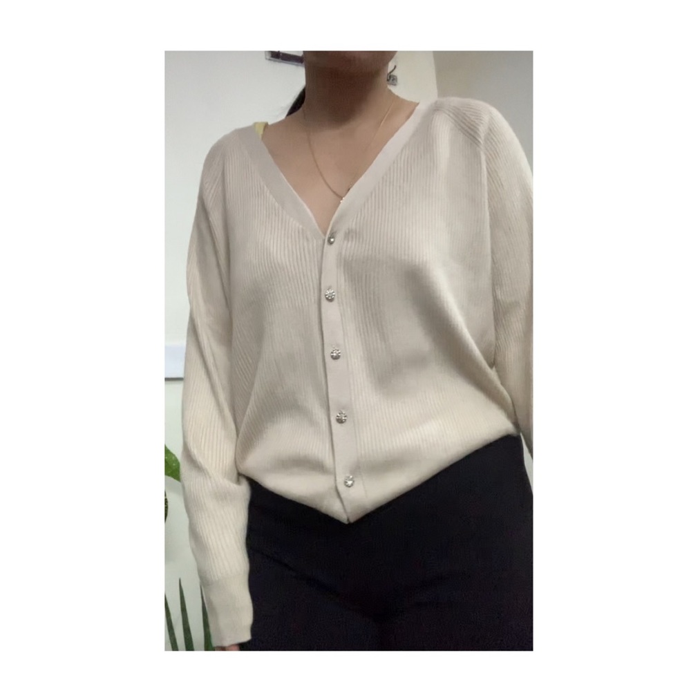 Cream Color Cardigan - Picture 6 of 7